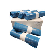 Afvalzakken 240 liter LDPE Blauw 65/25 x 140 cm T70my | 10 x 10 zakken