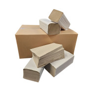 Handdoeken Z Gevouwen Recycled Naturel 1 Laags 23x25 cm | 20 x 250 doeken | 5000 stuks