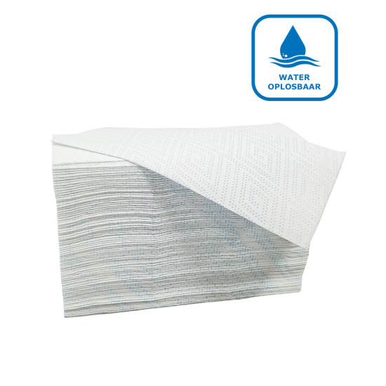 Handdoeken Z gevouwen Flushable 100% Cellulose 3 laags 22x22 cm