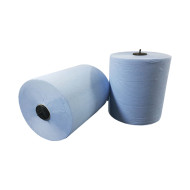 Handdoekrol HPG Matic 100% Cellulose 2 Laags 21cm 150 meter Blauw 