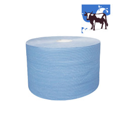 Industriepapier Uierpapier verlijmd Mixed Cellulose 3 Laags 22cm 360 meter Blauw