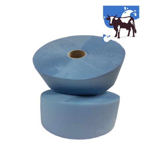 Industriepapier Uierpapier verlijmd 3 Laags 22cm 350 meter Blauw