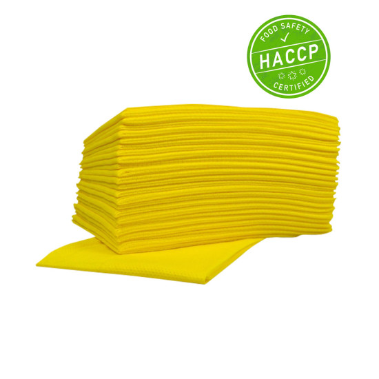 HACCP Food Sopdoek M vouw 45 x 50 cm Geel