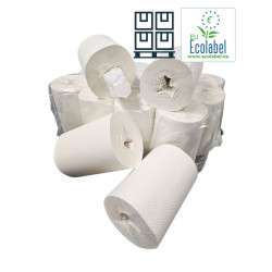 Handdoekrol Mini Coreless EU ecolabel 1 Laags 19cm | 720 rollen per Pallet