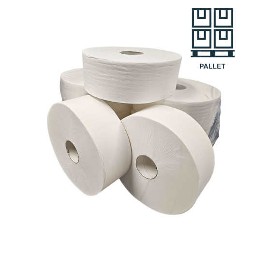 Toiletpapier Maxi Jumbo EU Ecolabel  2 Laags 380 Meter op Rol | 6  rollen