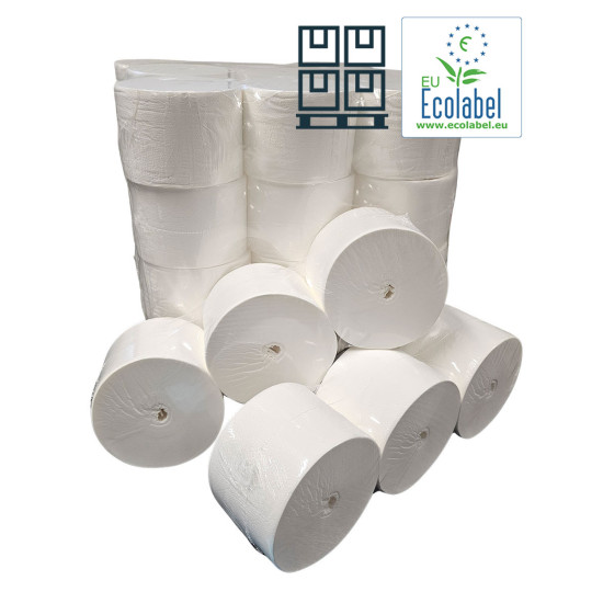 Pallet Toiletpapier Coreless EU Ecolabel 2 laags 112.5 meter 900 vel | 36 rollen