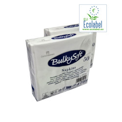 Servetten Wit 1/4 Vouw  EU Ecolabel 100% Cellulose 2 Laags 40 x 40 cm