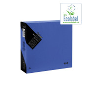 Servetten Blauw 1/4 Vouw EU Ecolabel 100% Cellulose 2 Laags 40 x 40 cm