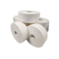 Toiletpapier Maxi Jumbo EU Ecolabel 2 Laags 380 Meter op Rol | 6  Rollen