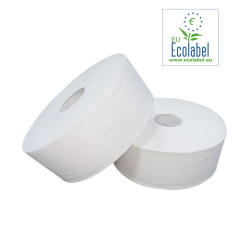 Toiletpapier Maxi Jumbo EU Ecolabel 100% Cellulose 2 Laags 380 Meter op Rol