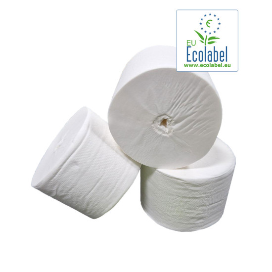 Toiletpapier Coreless EU Ecolabel 100% Cellulose 2 laags 112.5 meter 900 vel